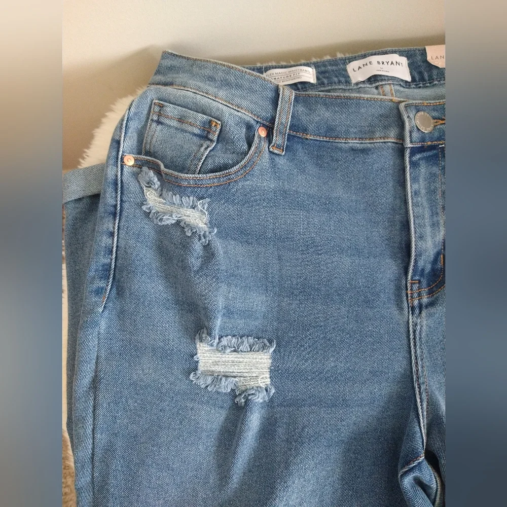 💙Lane Bryant Mid-Rise Signature Fit Boyfriend Blue Jeans Sz. 14💙 - Picture 4 of 11